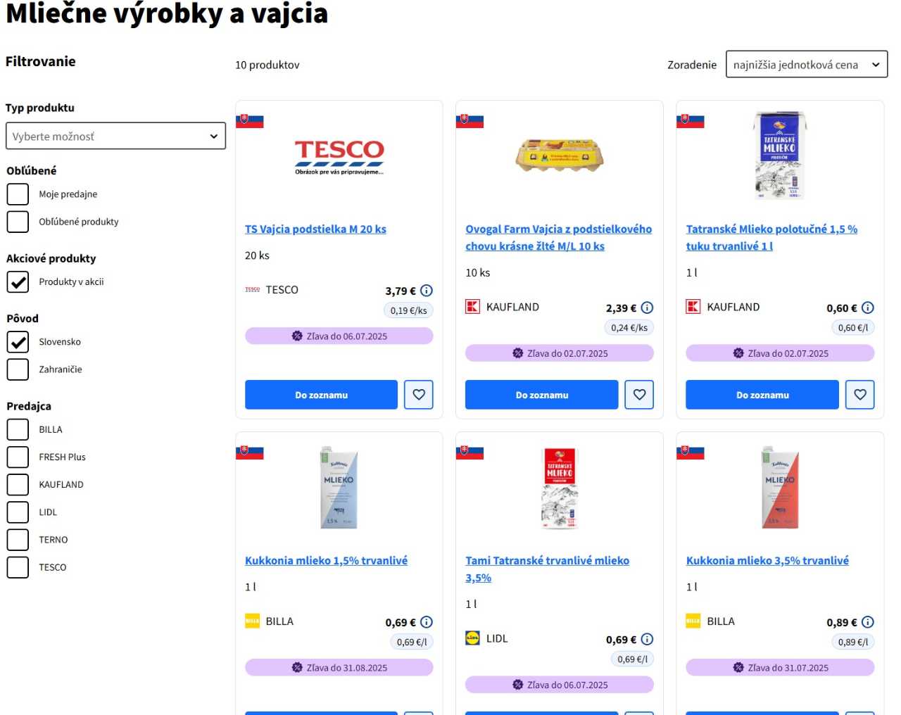 Ceny Slovensko portál