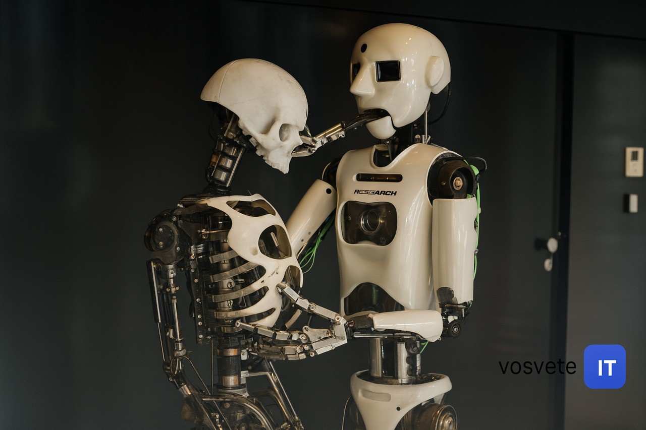 robot pozierajuci ineho robota