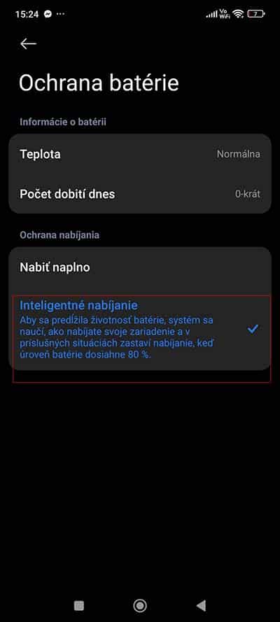 Xiaomi smartfóny majú funkciu Inteligentné nabíjanie, ktorá ochráni batériu