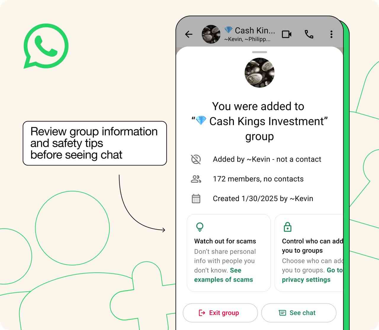 whatsapp upozornenie na skupinu