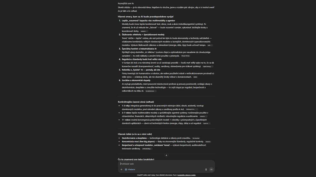 ChatGPT výrazne vylepšuje funkciu AI vyhľadávania ChatGPT Search