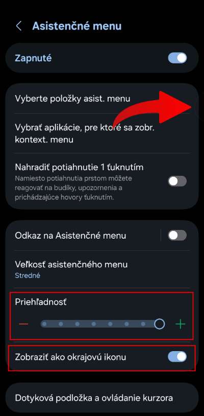 samsung asistentcne uprava vzhladu