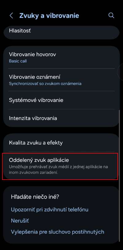 Samsung funkcia oddeleny zvuk_2