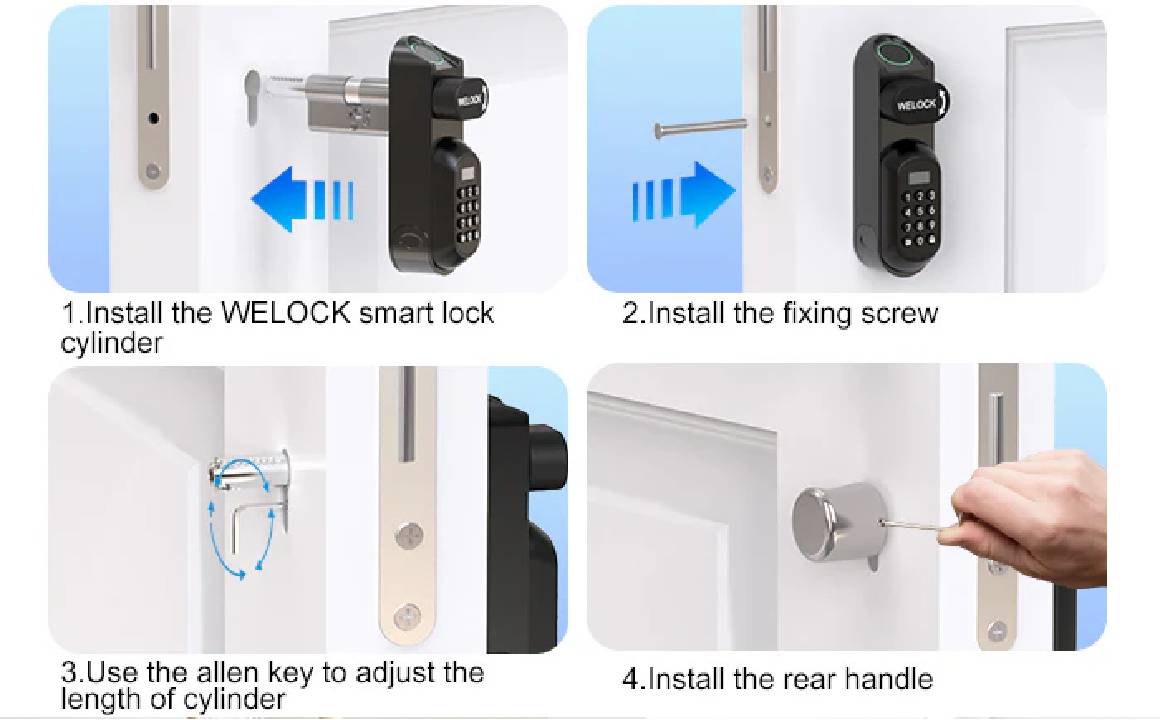 chytry zamok WELOCK Smart Lock U81 Electronic Door Lock Cylinder jednoducha montaz