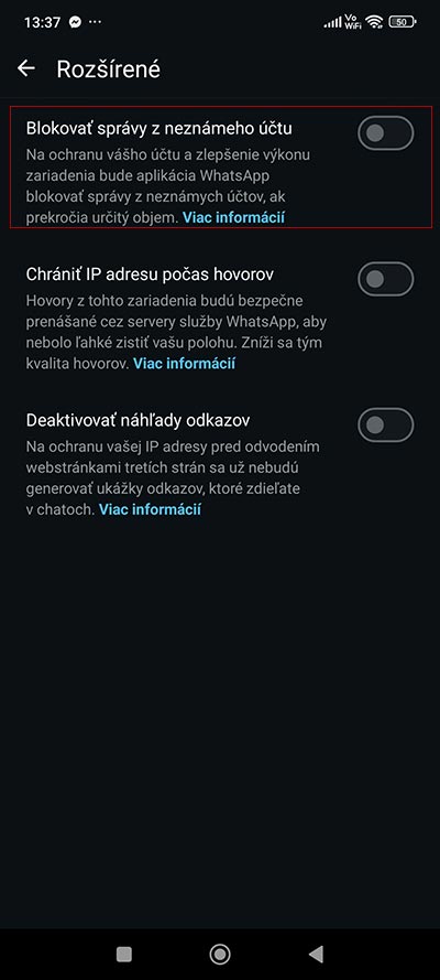Táto funkcia WhatsAppu ťa dokáže ochrániť pred spamom a vírusmi