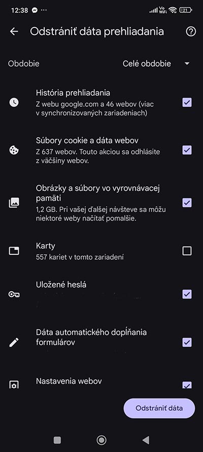 Ako vymazať cookies a cache v chrome?