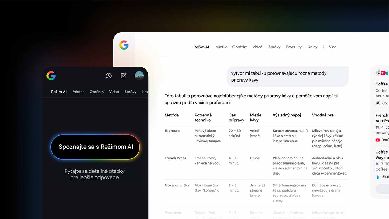 Spoločnosť Google vydáva AI režim aj na Slovensku
