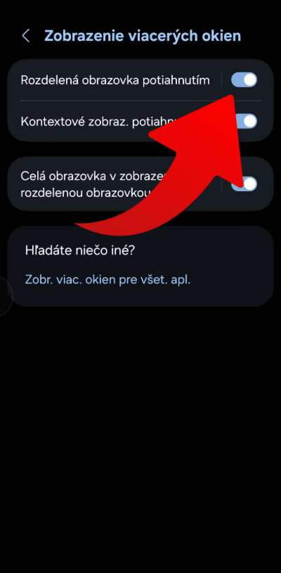 ako aktivovat gesto otvorenia dvoch aplikacii samsung_4