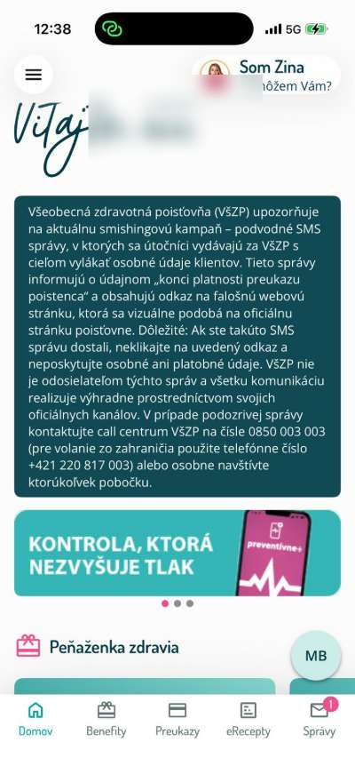 poistovna oznamenie smihing