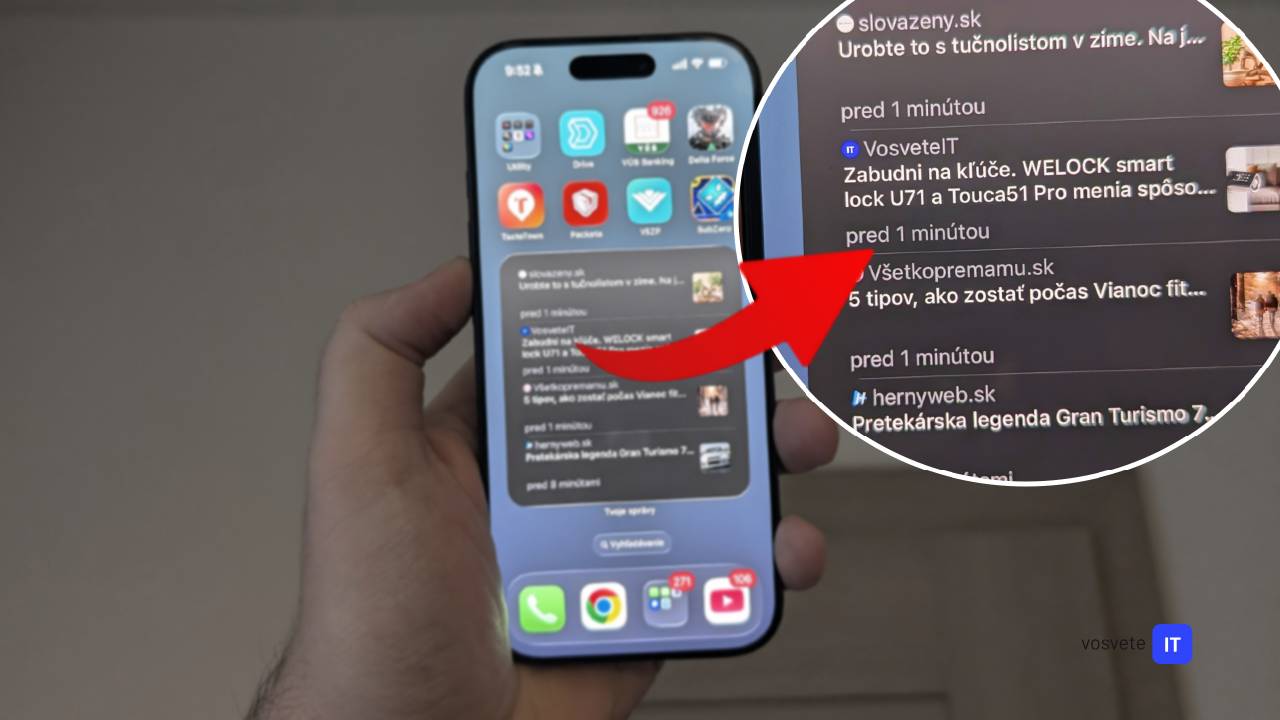 Widget pre ios so spravami