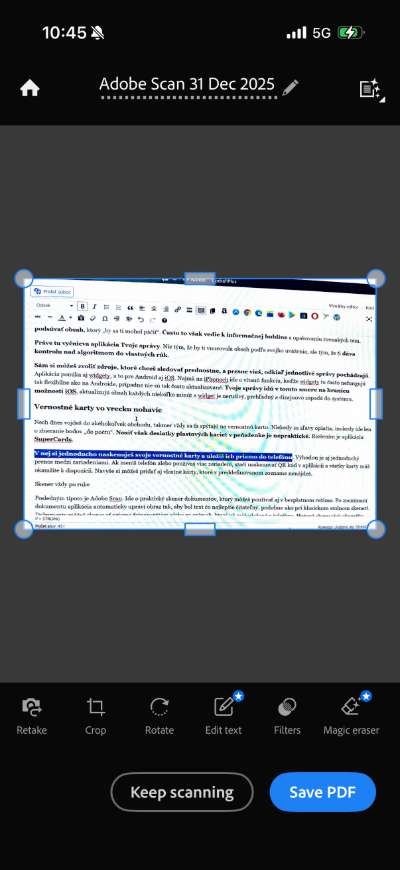 adobe scan aplikacia skener v mobile