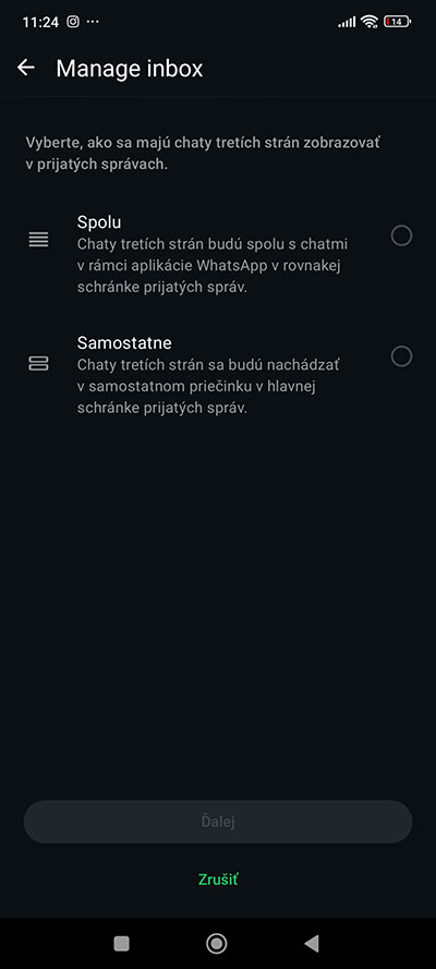 WhatsApp zavádza správy z messengerov tretích strán