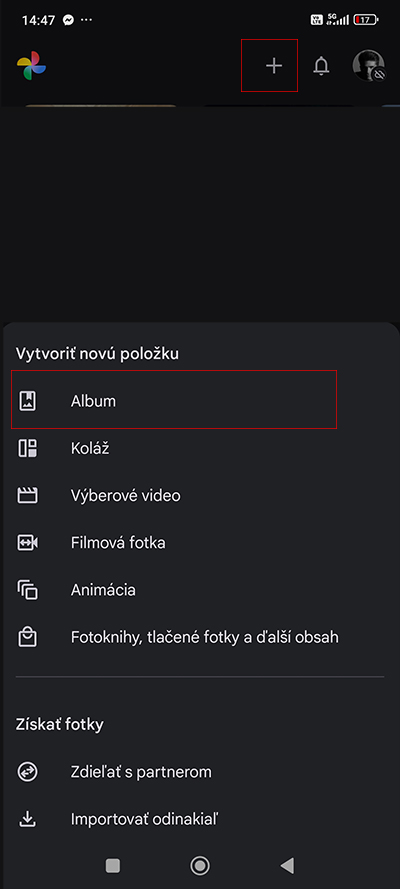 Ako vytvoriť album v Google Fotkách?