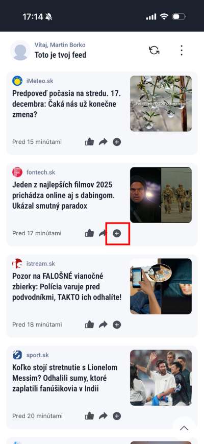 tvoje spravy pridanie spravodajskeho webu do odberu_1