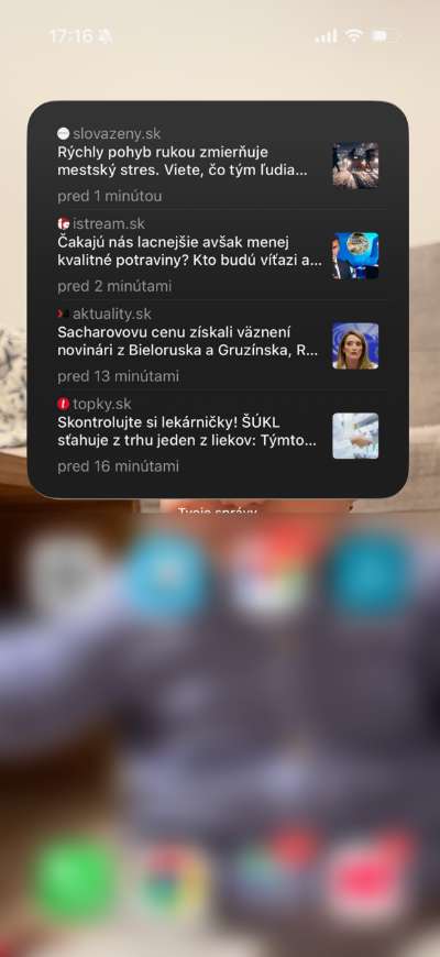 tvoje spravy widget pre ios