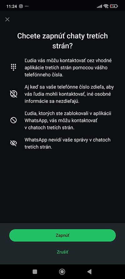 WhatsApp zavádza správy z messengerov tretích strán