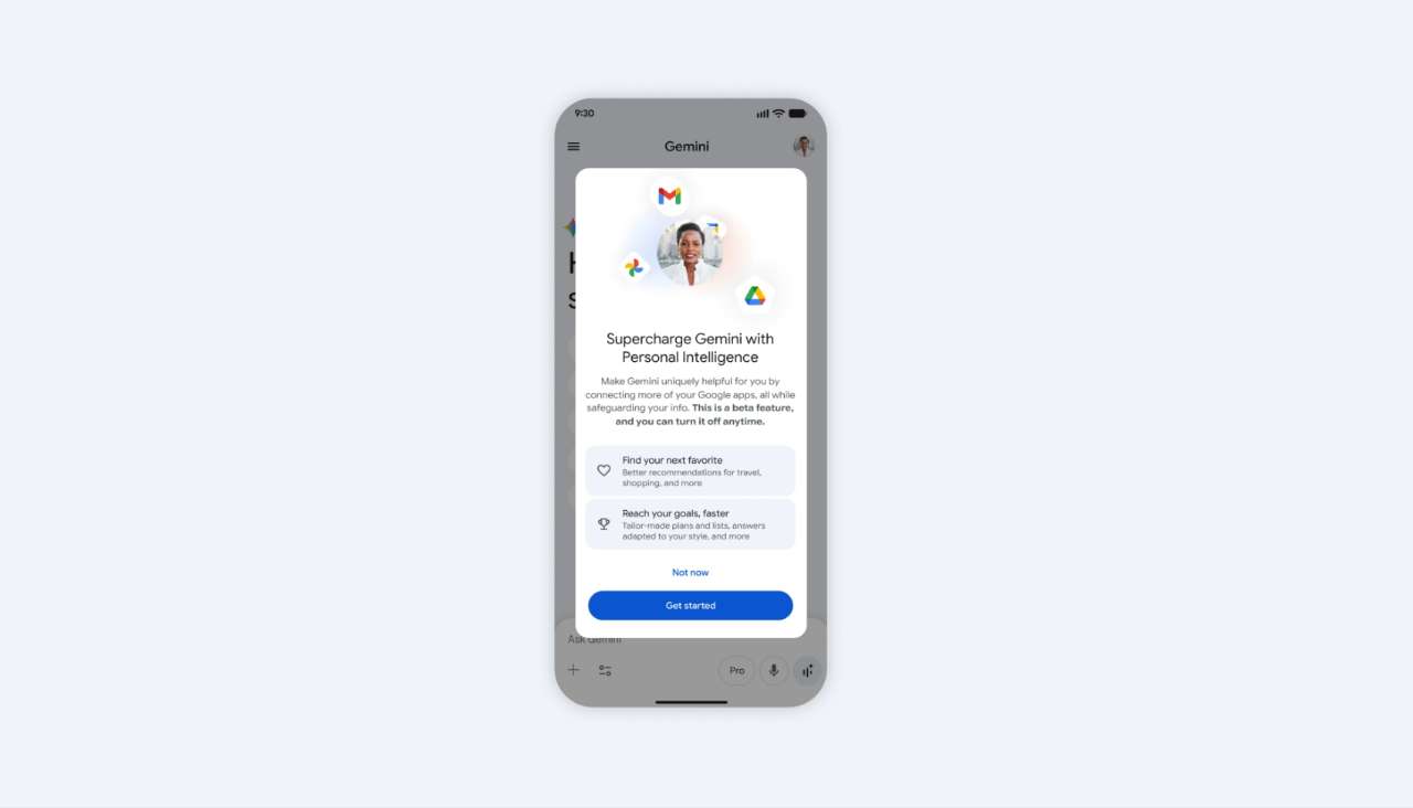 Google Gemini prepojenie