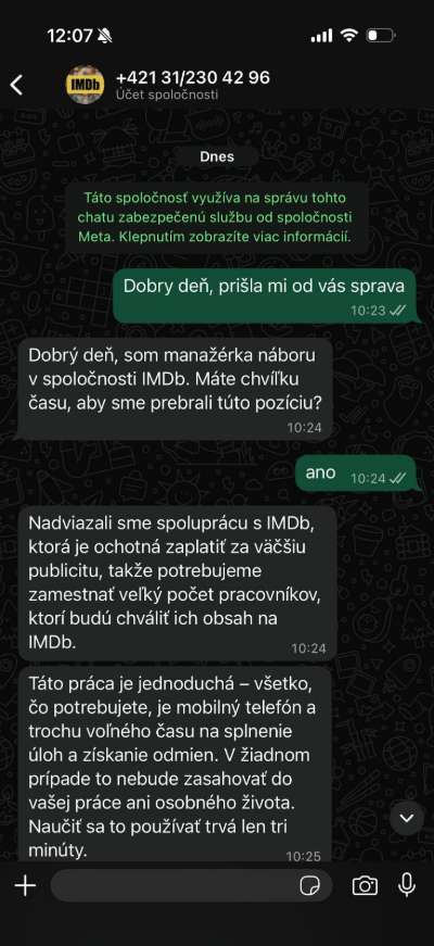 Pig-butchering podvod WhatsApp_1