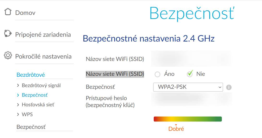 deaktivovanie SSID siete