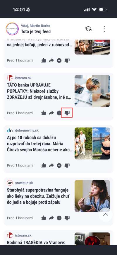 odstranenie webu z feedu