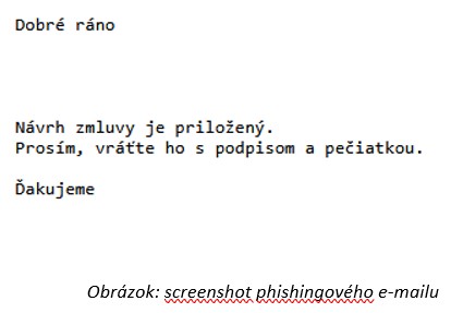 podvodný email