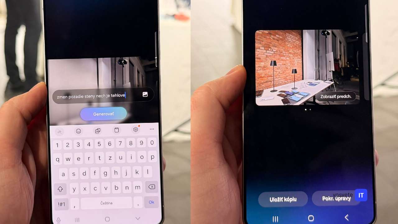 Samsung Galaxy AI zmena pozadia na fotografii v galerii