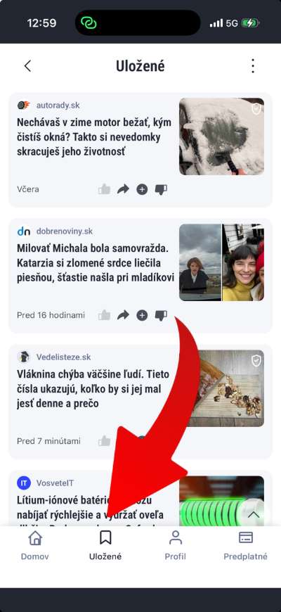 ulozene clanky v tvoje spravy