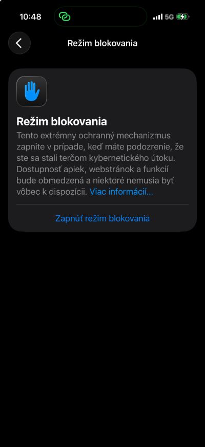 iphone rezim blokovania