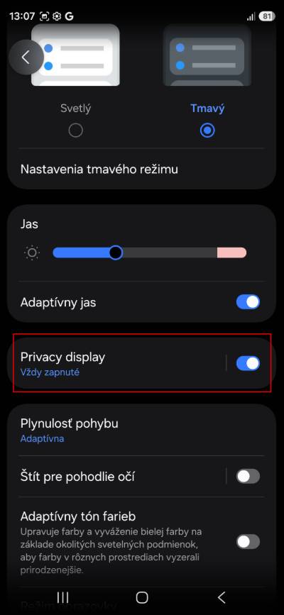 Samsung ako zapnut Privacy Shield_2