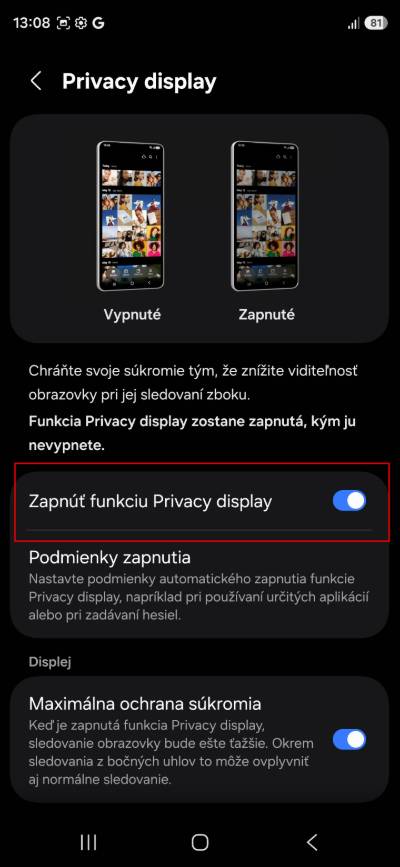 Samsung ako zapnut Privacy Shield_3
