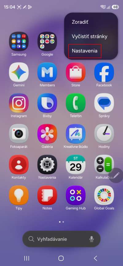 Samsung ako zapnut funkciu Finder_1