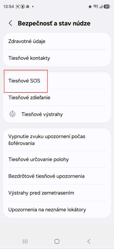 Ako nastavit v Samsungu SOS tlacidlo v pripade nudze_2