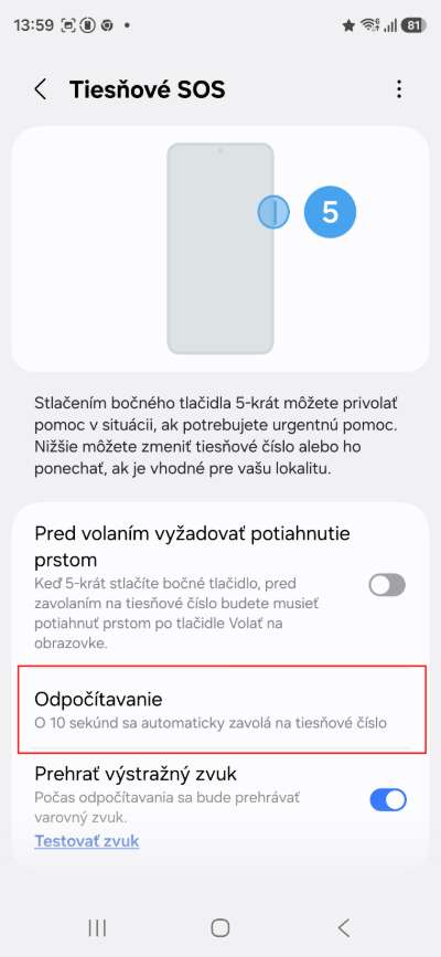 Ako nastavit v Samsungu SOS tlacidlo v pripade nudze_4