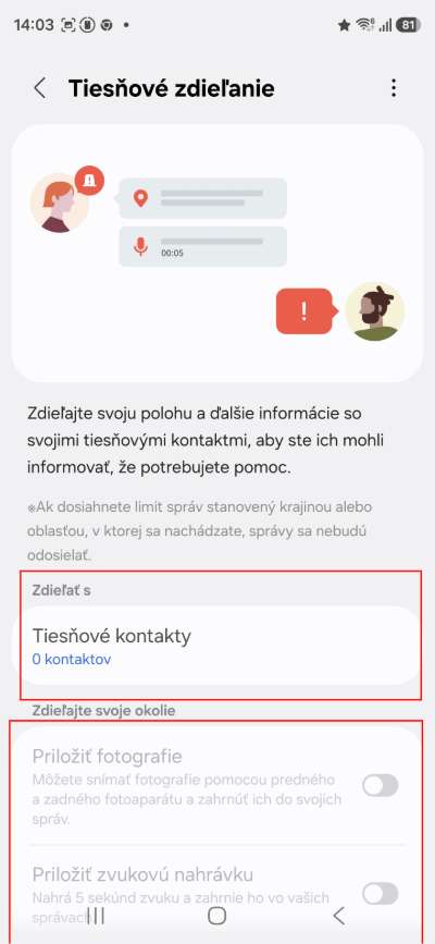 Ako nastavit v Samsungu SOS tlacidlo v pripade nudze_tiesnove kontakty ako nastavit_2