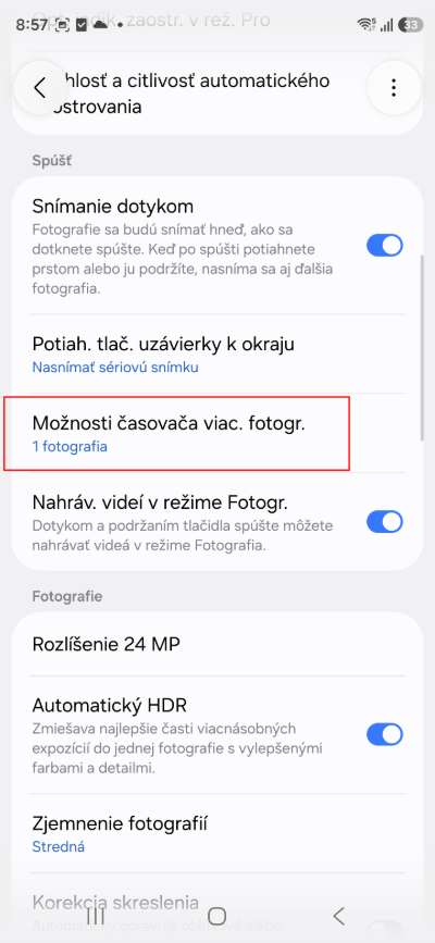 Camera Assistant_moznosti casovania fotografii_1