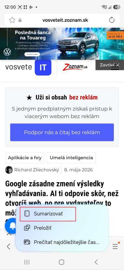 Samsung Ai sumarizacia obsahu na webe_2