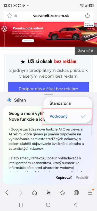 Samsung Ai sumarizacia obsahu na webe_4