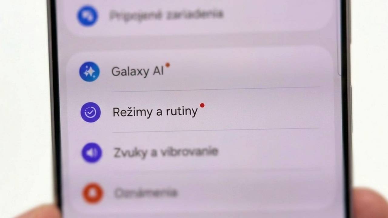 Samsung Rezim a Rutiny funkcia