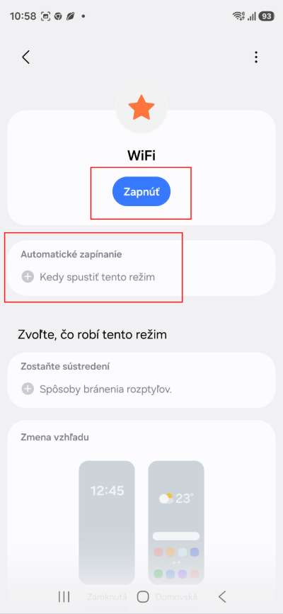 Samsung Rutina_ako zapnut Wi-Fi ked pridem domov_2