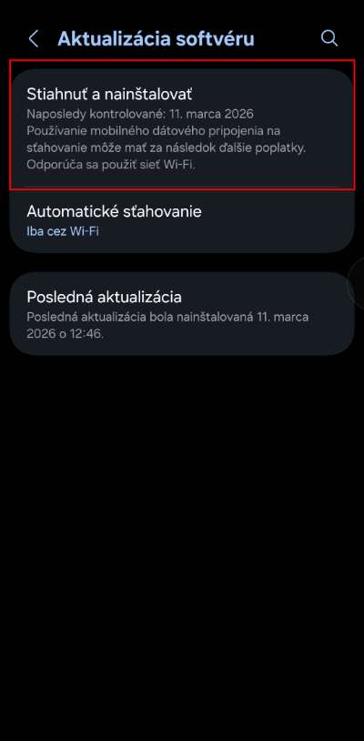 Samsung ako skontrolovat dostupnost aktualizacie_2