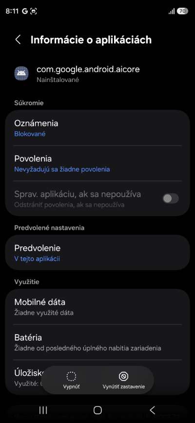 aplikacia AI Core android
