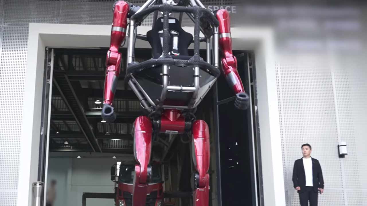 Robotická spoločnosť Unitree predstavila robotický exoskelet GD01 ako z Votrelca