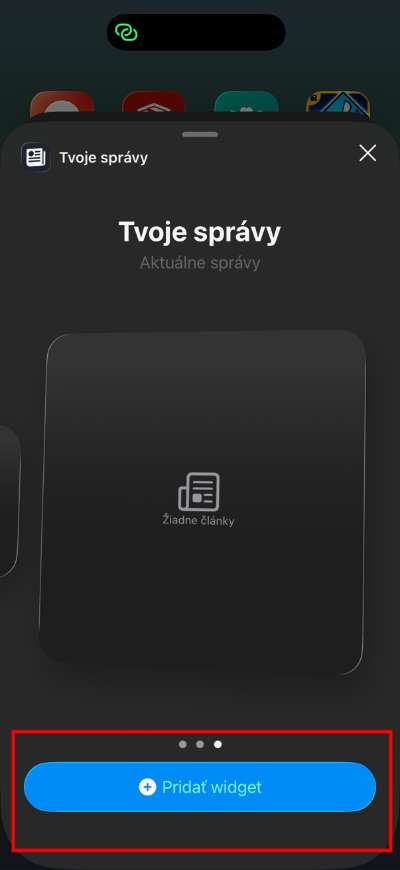 ako pridat widget so spravami na iOS_3