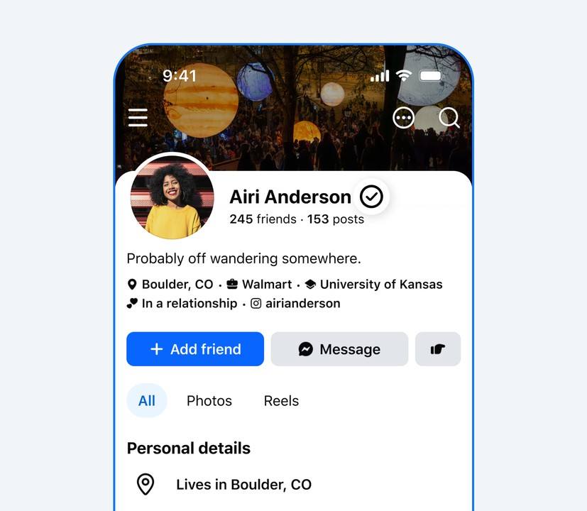 Facebook Verified overenie profilu