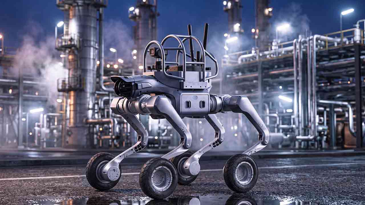 Unitree predstavilo robotického psa As2-W, ktorý vie kráčať aj jazdiť ako vozidlo