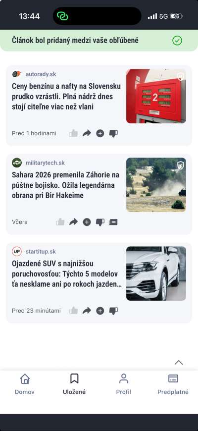 Tvoje spravy oblubene clanky