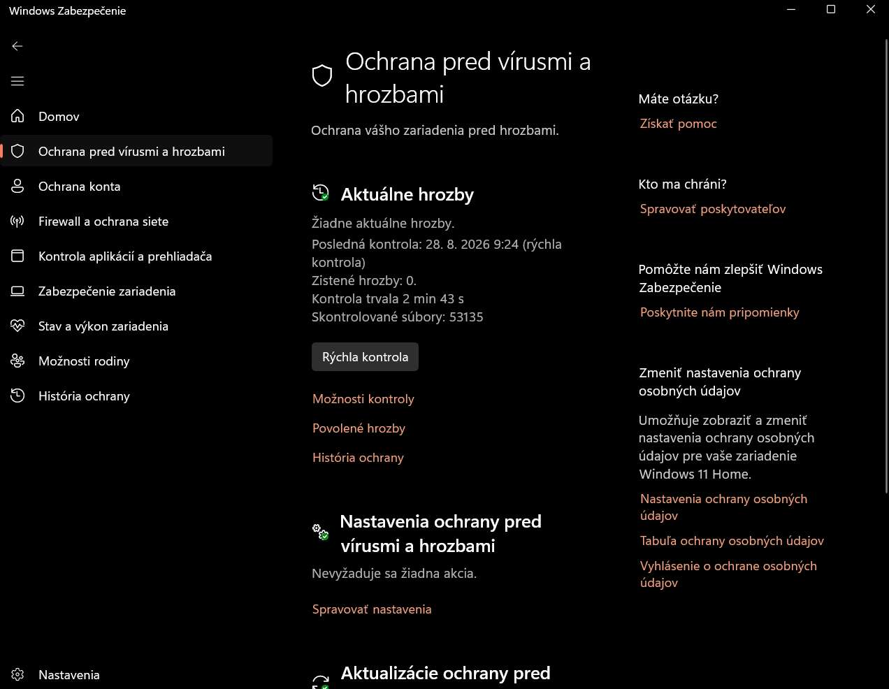 Windows zabezpecenie ochrana pred virusmu