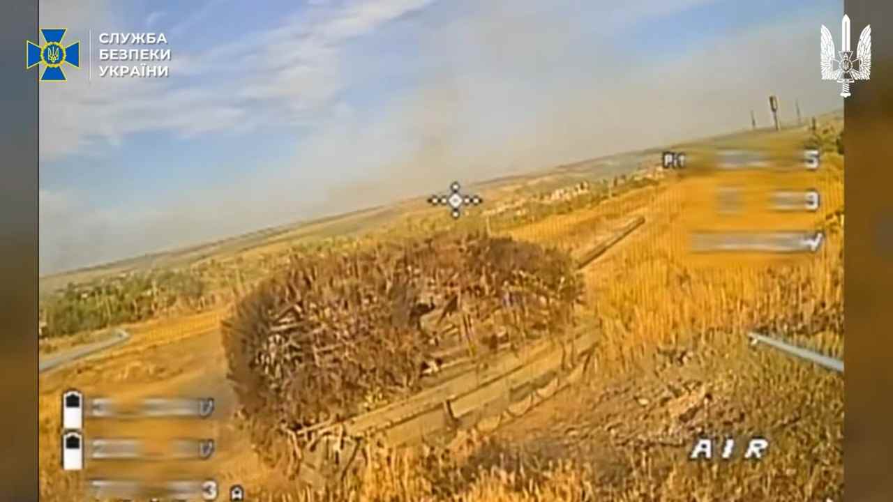 rusko tank jezko ochrana proti dronom