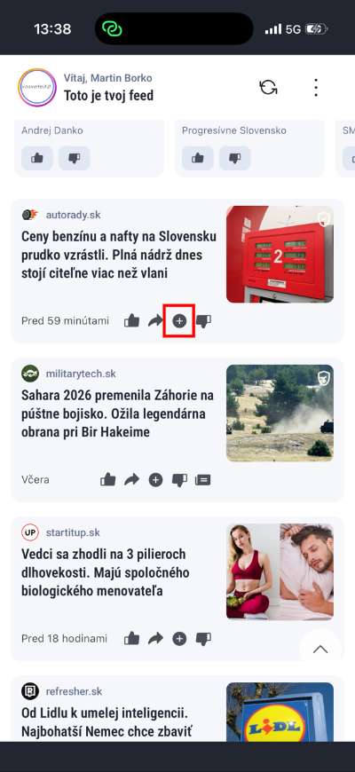 tvoje spravy pridanie webu medzi oblubene