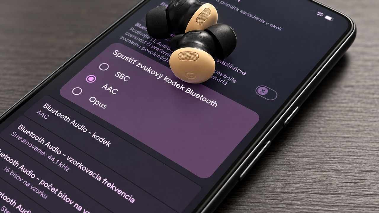 Android bluetooth audio codec zvuk sluchadla